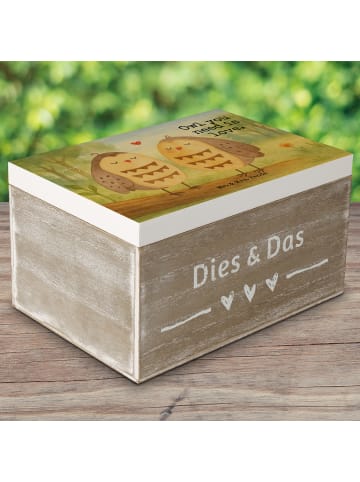 Mr. & Mrs. Panda Aufbewahrungsbox Eulen Liebe Design mit Spruch in Weiß