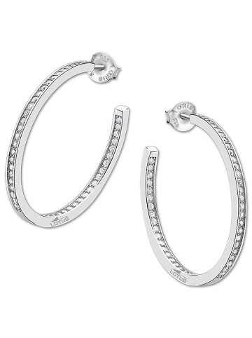 LOTUS silver Ohrringe Silber 925 Sterling Silber Zirkoniastein Creolen