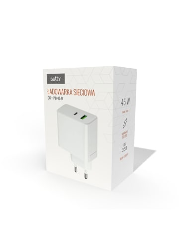 Setty Setty Wandladegerät PD+QC USB + USB-C 45W LSI-01 weiß JO