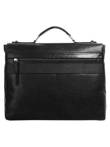mano Aktentasche DON PAOLO echt Leder in schwarz