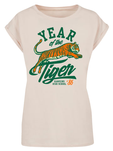 F4NT4STIC T-Shirt Stranger Things Hawkins Year of The Tiger 86 in Whitesand