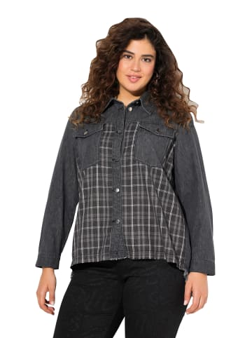 Ulla Popken Bluse in light grey denim