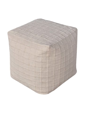 ebuy24 Pouf Guna Offwhite 40 x 40 cm