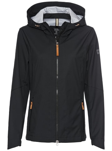 Camel Active Softshell Jacke aus recyceltem Polyester in Schwarz