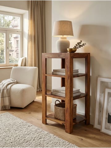KADIMA DESIGN Massivholz Bücherregal: Mehrzweck-Stauraum, Sheesham, 3-4 Böden