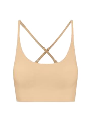 Bye Bra Shapingtop Bra Top Round-Neck in Beige