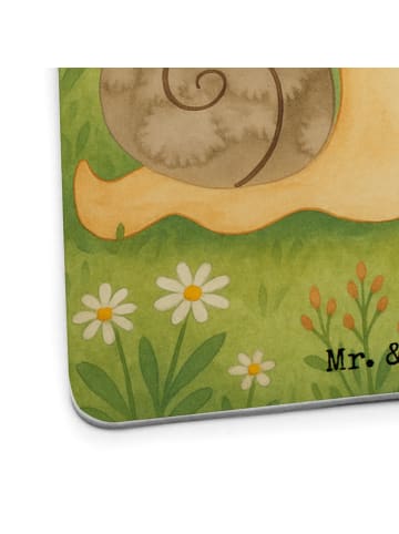 Mr. & Mrs. Panda Bierdeckel Schnecken Liebe Design ohne Spruch in Weiß