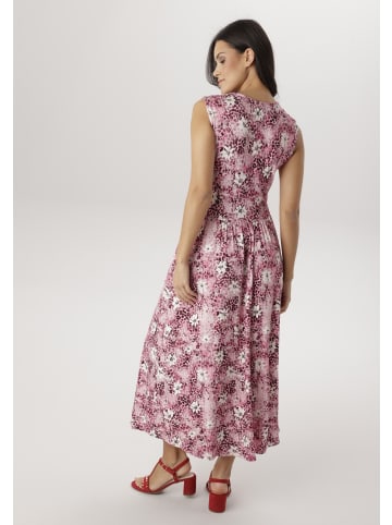 Aniston SELECTED Sommerkleid in rosa-pink-weiß-schwarz
