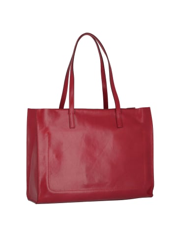 The Bridge Shopper Tasche Leder 36 cm in berry