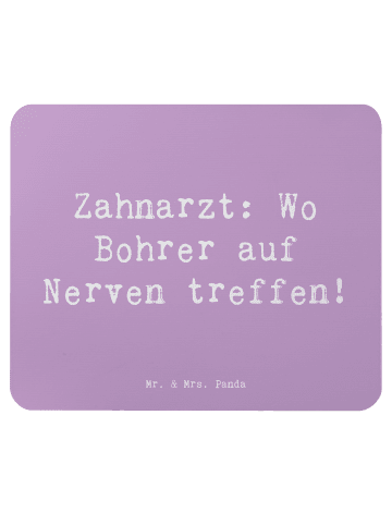 Mr. & Mrs. Panda Mouse Pad Spruch Zahnarzt Nerven mit Spruch in Lavendeltraum