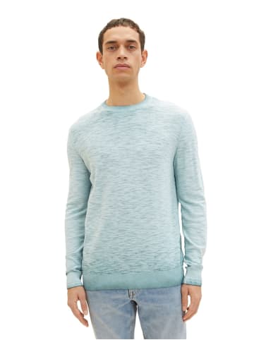 Tom Tailor Pullover WASHED CREWNECK in Grün