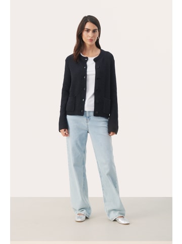 PART TWO Strickjacke ElmiePW Gerade Passform in Dark Navy