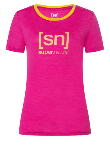 super.natural Merino T-Shirt in fuchsia