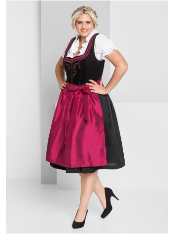 sheego Dirndl in schwarz-rot