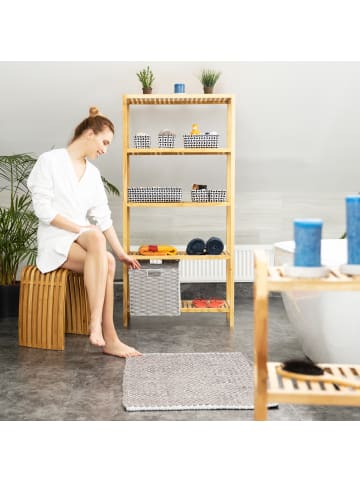 relaxdays 4 x Aufbewahrungskorb in Grau - (B)32 x (H)31 x (T)30 cm