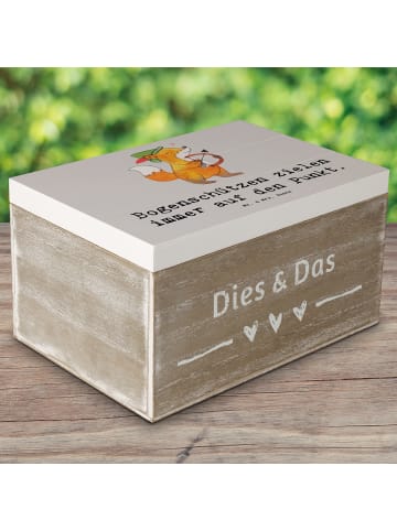 Mr. & Mrs. Panda Aufbewahrungsbox Bogenschützen Fokussierung mit... in Grau Pastell