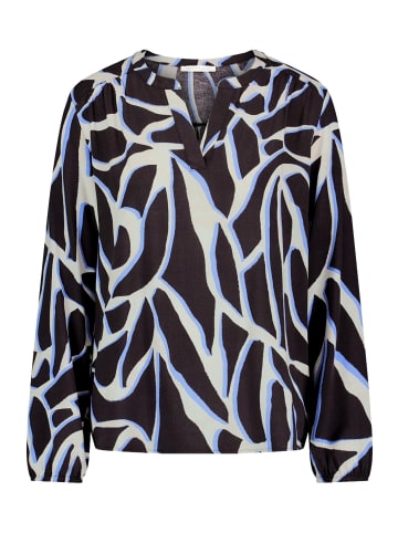 BETTY & CO Schlupfbluse mit Print in Grau/Weiß