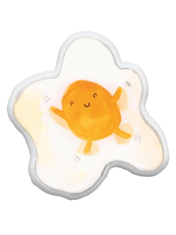 Mr. & Mrs. Panda Tierkissen Spiegelei Ei ohne Spruch in Weiß