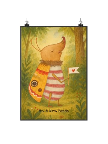 Mr. & Mrs. Panda wanddeko Nachtfalter Fähnchen Design ohne Spruch in Weiß