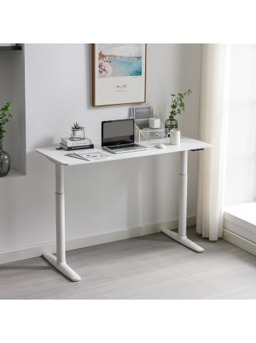 pro.tec Höhenverstellbarer Tisch Arogno in Weiß (B)140cm