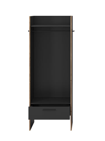 ebuy24 Kleiderschrank Bueno Schwarzgrau 70 x 37 cm