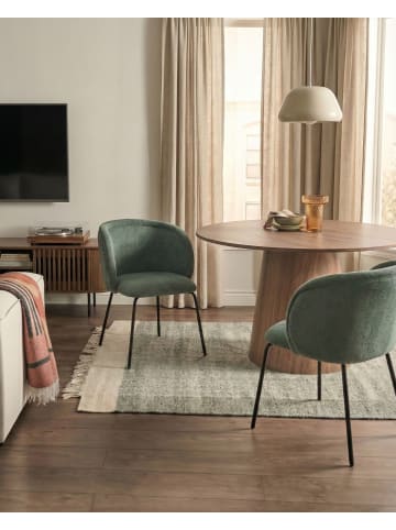 Beliani 2er-Set Esszimmerstuhl SARASOTA in Grün/Schwarz