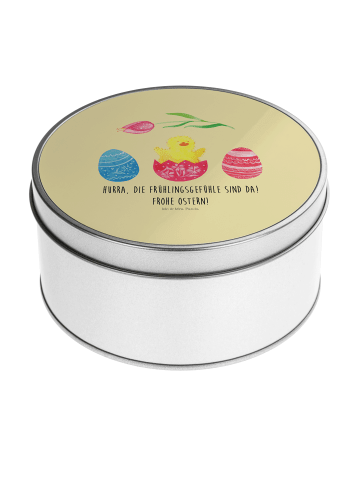 Mr. & Mrs. Panda Dose Küken Schlüpfen mit Spruch in Gelb Pastell