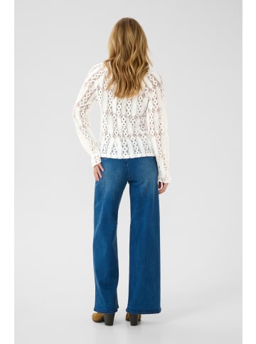 Cream Langarm-Bluse CRTully Straight fit in Snow White