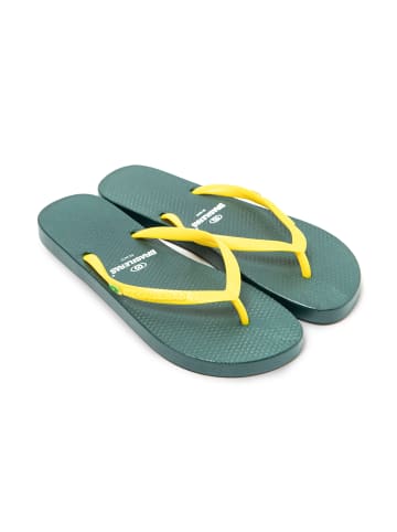 Brasileras Zehentrenner "Classic Pro Combi W" in Grün/Gelb