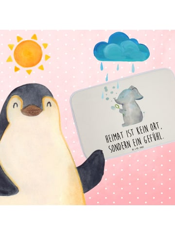 Mr. & Mrs. Panda Badezimmerteppich Elefant Seifenblasen mit Spruch in Weiß