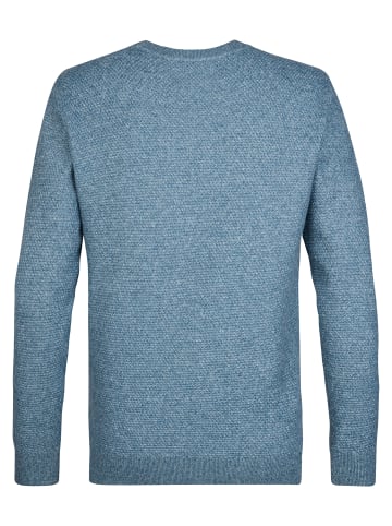 Petrol Industries Melierter Rundhalspullover steelstone in Blau