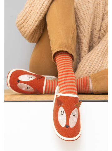 Adelheid Filzpantoffel Fuchs in Orange