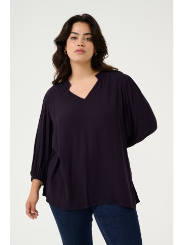 KAFFE curve Langarm-Bluse KCkamille Regular fit in Dawn Purple