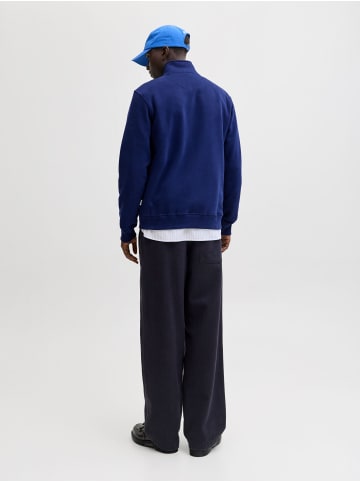 Jack & Jones Sweatshirt mit halbem Reißverschluss in Ocean Cavern