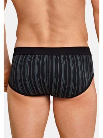 Schiesser Slip / Unterhose Original Classics Feinripp in Schwarz / blau