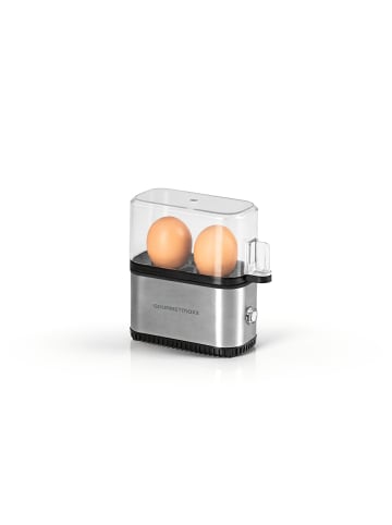 Gourmet Maxx Eierkocher Kompakt 2.0 250W schwarz/silber Silberfarben