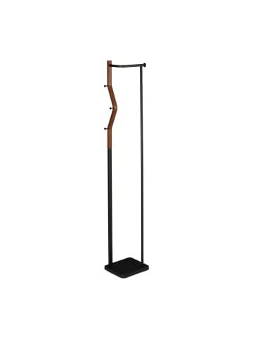 relaxdays Garderobenständer in Schwarz/Braun- (B)30 x (H)173 x (T)25 cm