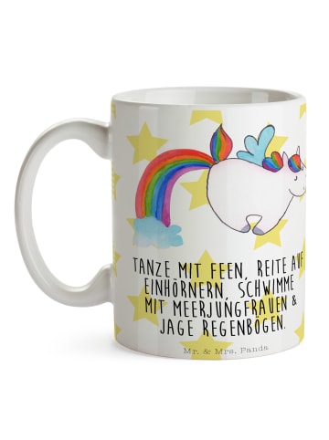 Mr. & Mrs. Panda Tasse Einhorn Pegasus mit Spruch in Weiß