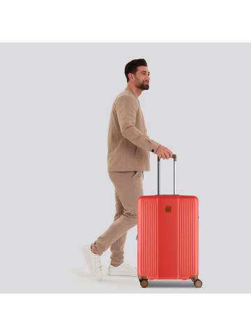 BRIC`s Ferrara 4 Rollen Trolley M 67 cm mit Dehnfalte in red