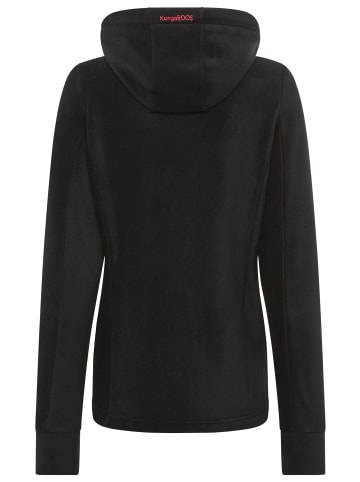 Kangaroos Fleecejacke in Schwarz-pink