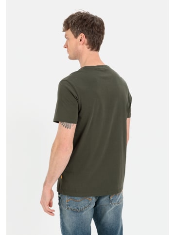 Camel Active Basic T-Shirt aus nachhaltigem Organic Cotton in Grün