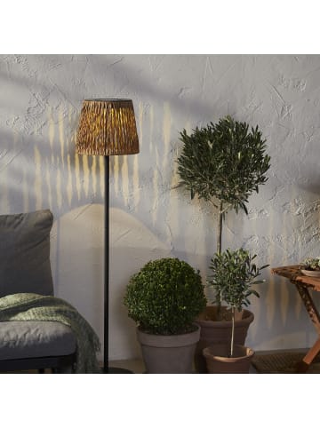 STAR Trading LED Solar-Stehlampe ,Cesta', Wasserhyazinthen-Optik, Dämmerungssensor,