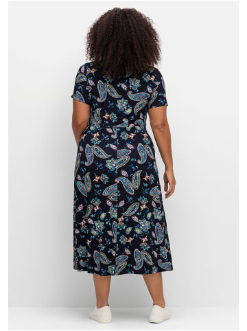 sheego by Joe Browns Jerseykleid in dunkelblau gemustert