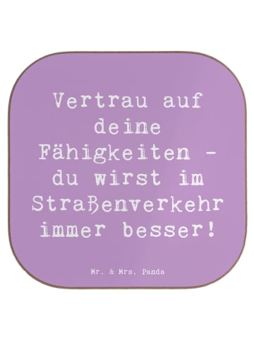 Mr. & Mrs. Panda Untersetzer Spruch Erste Erfahrungen im Straßen... in Lavendeltraum