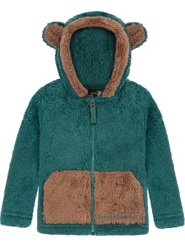 Normani Outdoor Sports Kinder Teddy Jacke Barvas in Petrol