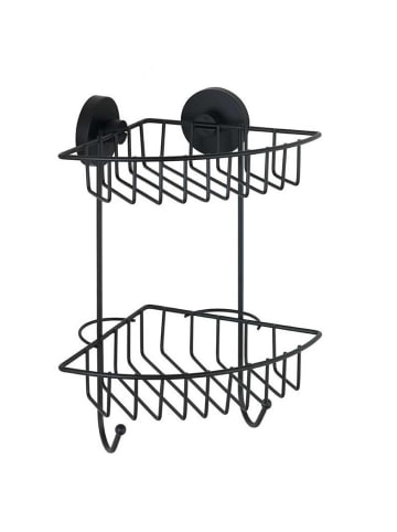Wenko Duschregal BARI Vacuum-Loc in Schwarz, (B) 22,5 x (H) 29,5 x (L) 16 cm