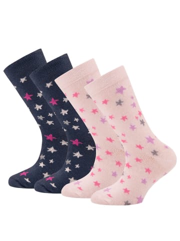 ewers 4er-Set Socken Sterne/Glitzer 4er-Set in tinte-rosa