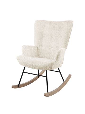 home24 Schaukelsessel LIAI in Creme / Schwarz