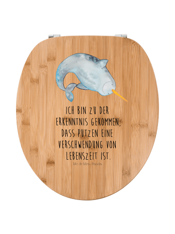 Mr. & Mrs. Panda WC Sitz Narwal mit Spruch in Braun