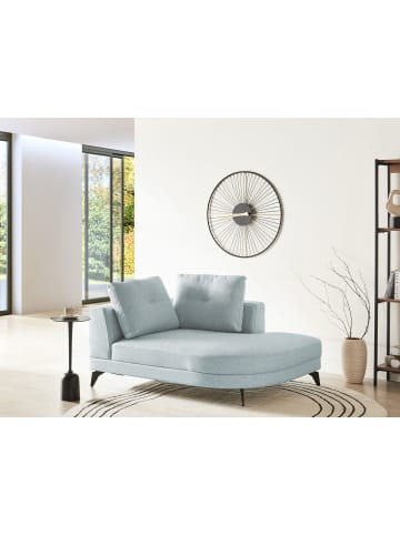 Beliani Chaiselongue MARUM in Blau/Schwarz - (W) 111 x (H) 88 x (L) 151 cm